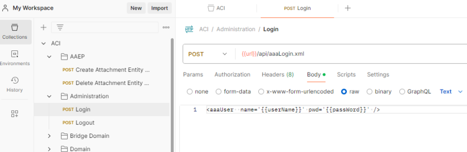 APIC REST API Authentication