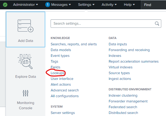 Importing the CSV file as a Lookup Table in Splunk